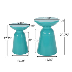 Serenita - Outdoor Side Tables With Flared Design (Set of 2)