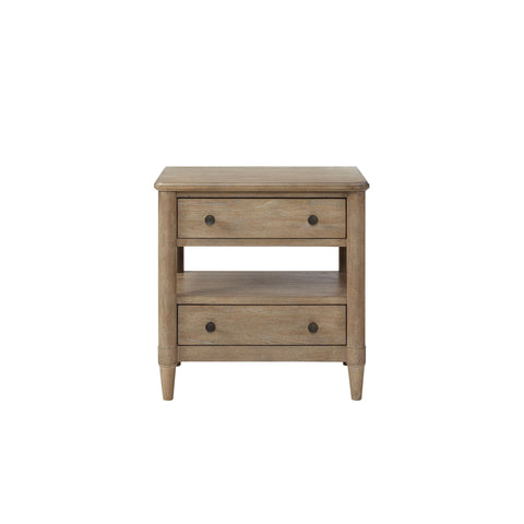 Open Nightstand With 2 Drawers