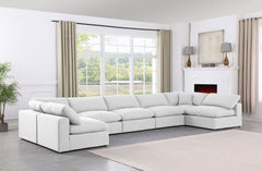 Comfy - 7 Piece Linen Modular Armless Sectional