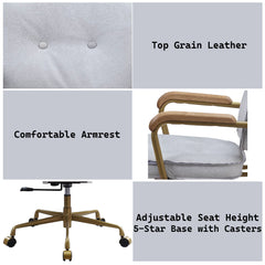 Siecross - Top Grain Leather Office Chair