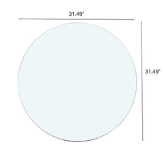 Round Tempered Glass Table Top