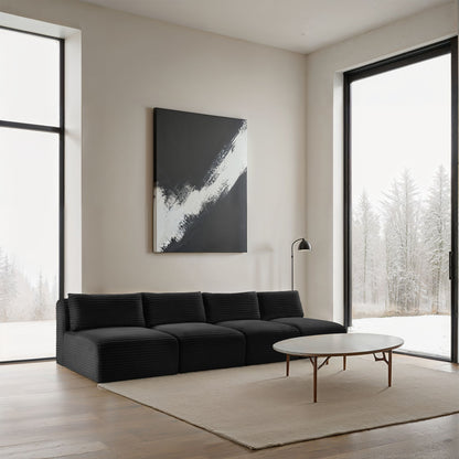 Shaggy - 4 Seat Modular Armless Sofa