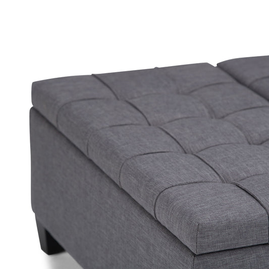 Harrison - Coffee Table Storage Ottoman - Dark Gray