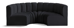 Arc - Velvet 4 Piece U-Shaped Modular Sofa