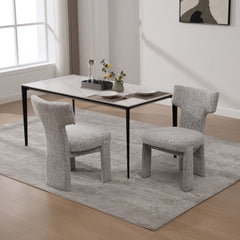 Armless Curved Back Accent Chairs (Set of 2)