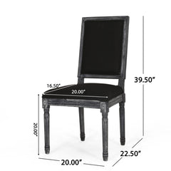 French Country Style Dining Chair With Upholstered Seating And Fluted Legs