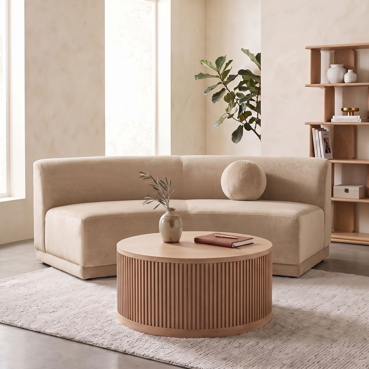 Avra - Velvet Performance Fabric Upholstered Armless Sofa