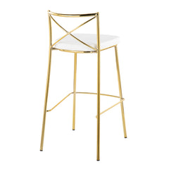 Modern Charlotte - Contemporary Fixed Height Barstool (Set of 2)