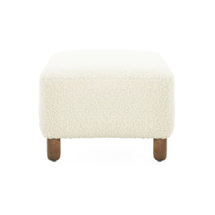 Contemporary Ottoman With Foam Cushion And Durable Upholstery