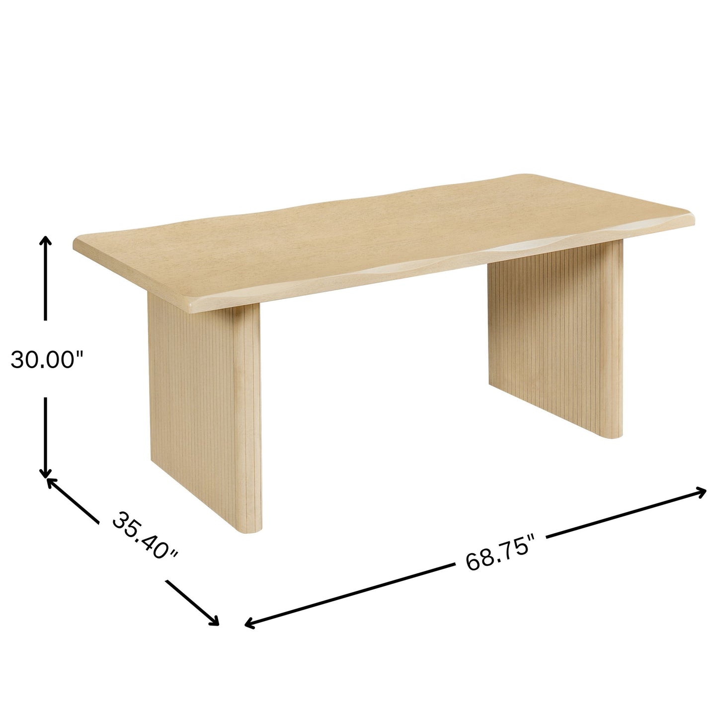 Rectangular Indoor Dining Table - Natural