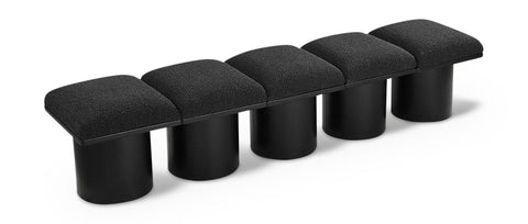 Pavilion - 5 Piece Modular Bench With Black Base