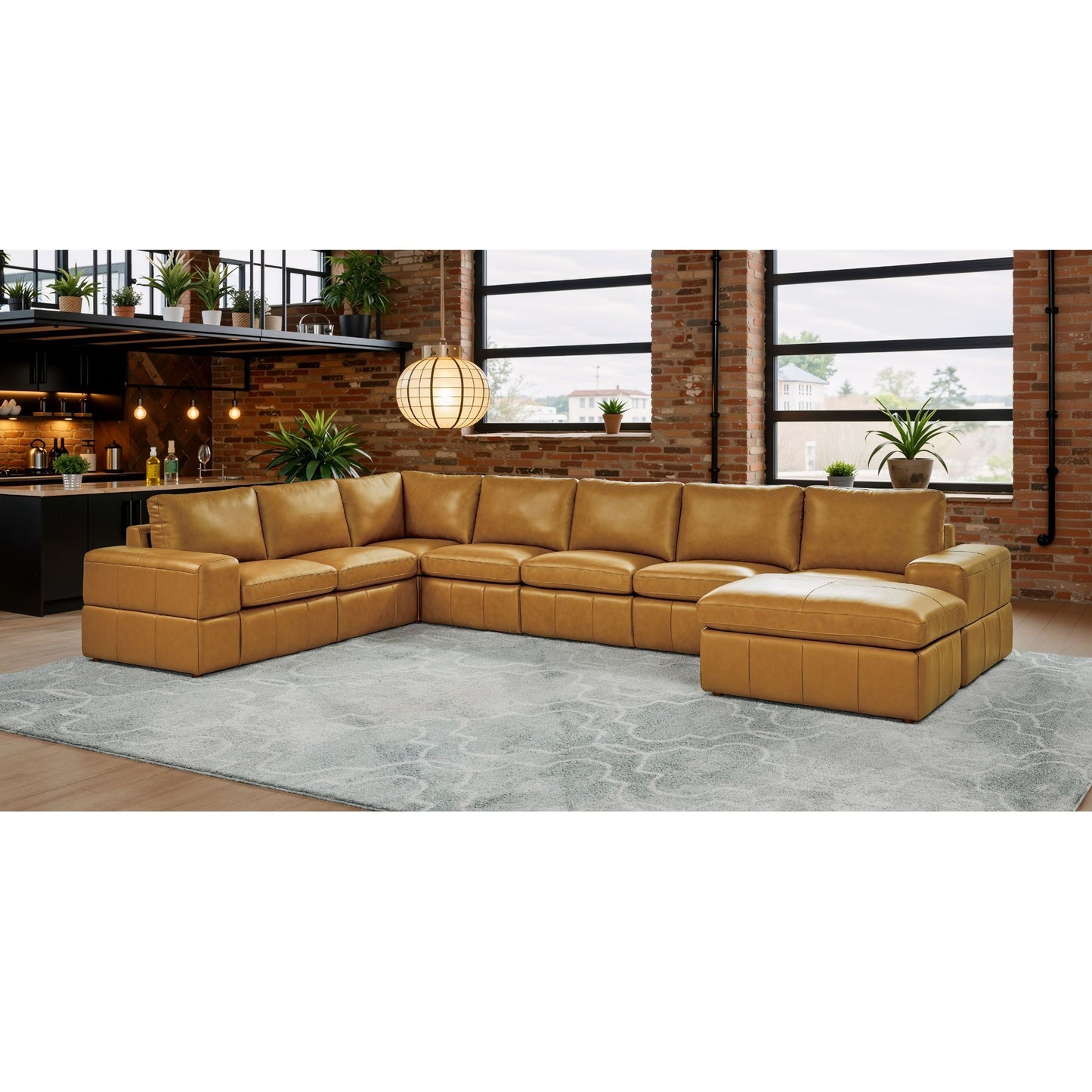 Large Square Arms Modular Sectional