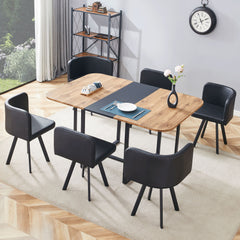 2 Tone Dining Table For Modern Minimalist And Industrial Styles