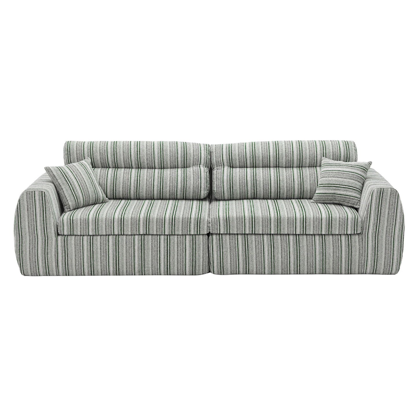 3 Seater, Couch With Throw Pillows For Living Room