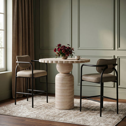 Serava - Vegan Leather Upholstered Bar Stool