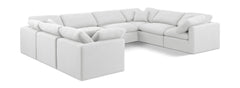 Indulge - Linen 8 Piece Modular Sectional - White