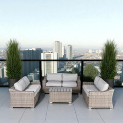Stylish Sofa Seating Group With Cushions Perfect For Outdoor Gatherings