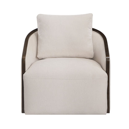 Lenora - Accent Chair With Swivel - Beige