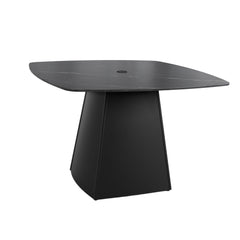 Rounded Square Outdoor Pedestal Dining Table