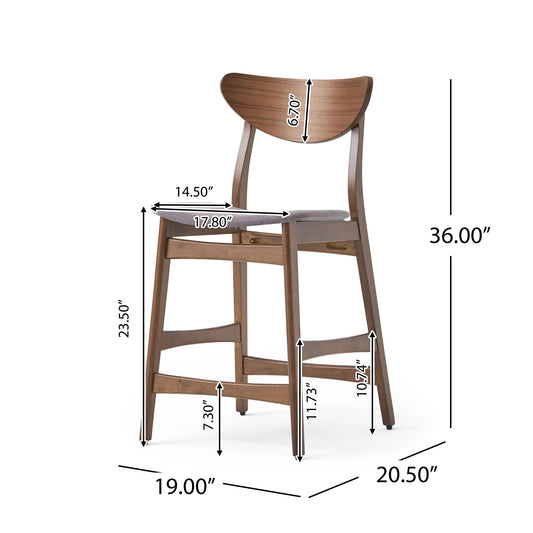 Elegant Counter Height Chair With Cushioned Seat