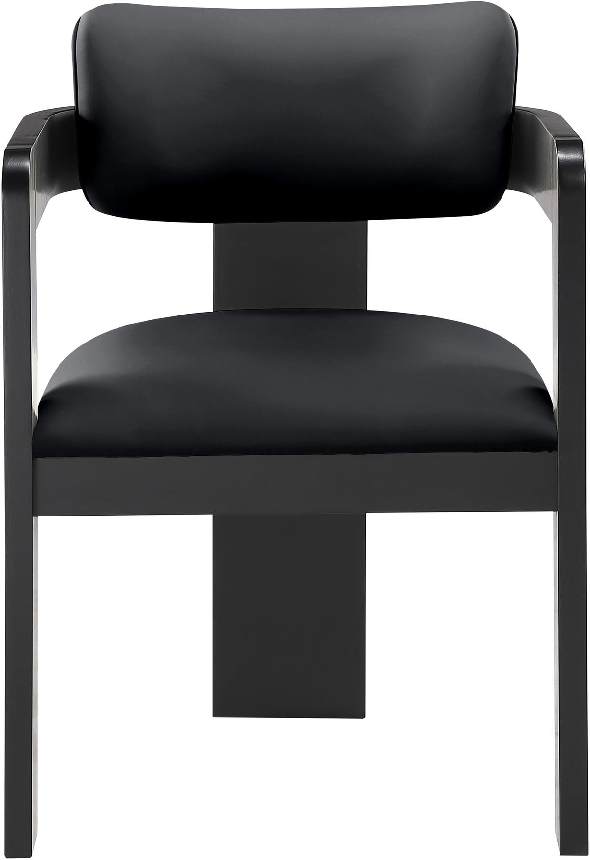 Sacha - Vegan Leather Upholstered Dining Chair With Black Base (Set of 2)