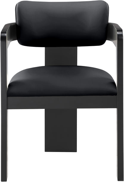 Sacha - Vegan Leather Upholstered Dining Chair With Black Base (Set of 2)