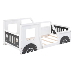 Classic Car Shaped Platform Bed With Wheels