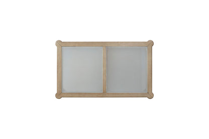 Frosted Glass Top Cocktail Table With Casters - Sand