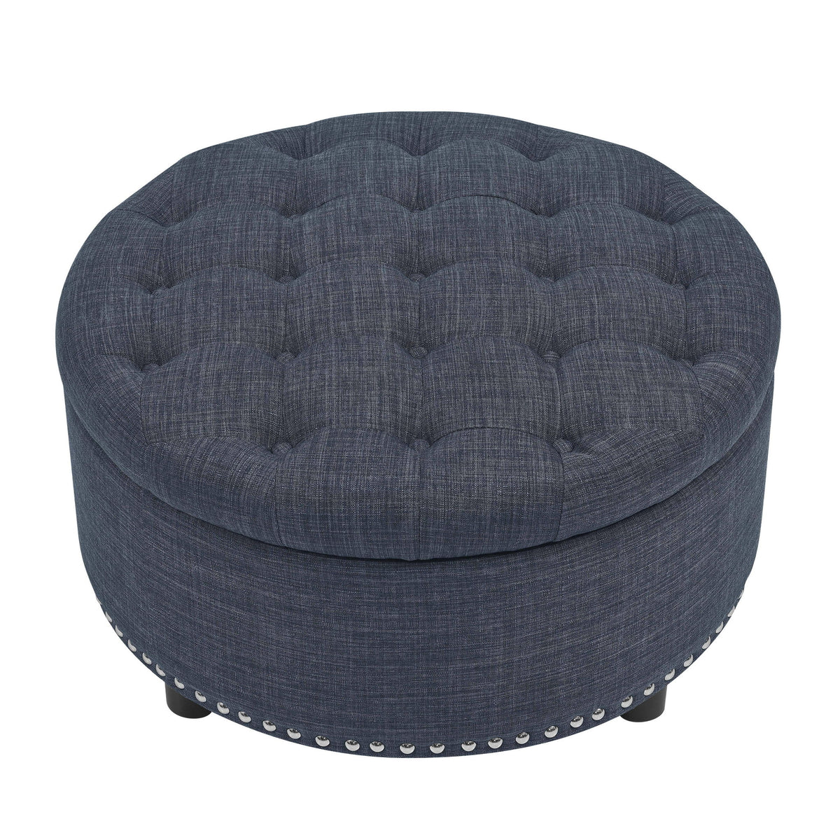 Tufted Storage Ottoman With Upholstery