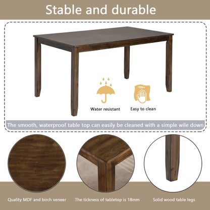Comedor Rectangular Madera 6 Puestos 48 - 021