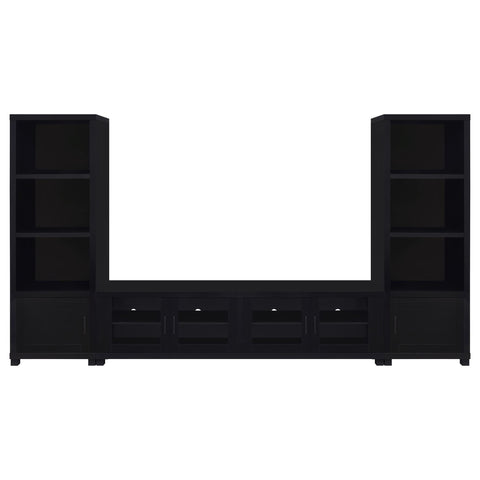 Arnaud - 3 Piece TV Stand Set With Storage - Black