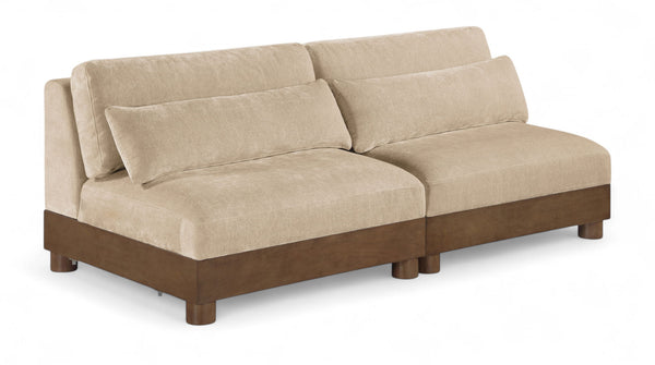 Turin - Fabric Upholstered Modular Armless Loveseat