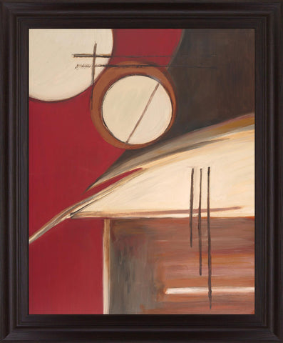 Crimson Orbit - 28" x 34" Framed Wall Art