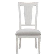 Katia - Side Chair (Set of 2) - Light Gray Linen & Weathered White