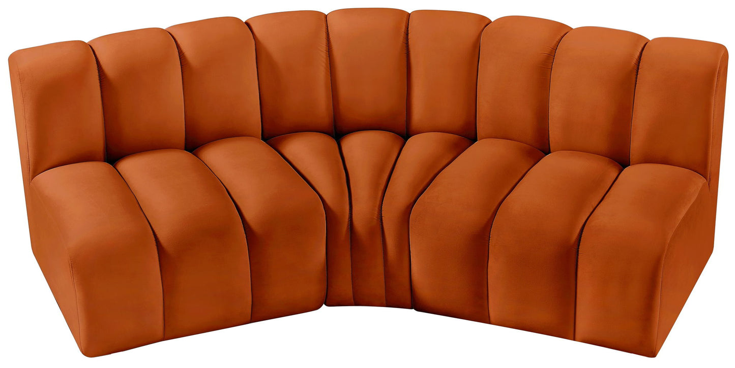 Arc - Velvet 3 Piece Modular Corner Sofa