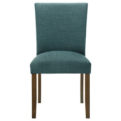 Luxe Upholstered Dining Side Chairs With Gently Curved Back (Set of 2)