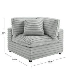 Jenny - Corner Accent Chair - Gray