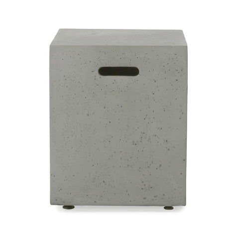 Modern Tank Holder Side Table With Smooth Concrete Surface