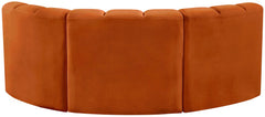 Arc - Velvet 3 Piece Modular U-Shaped Sofa