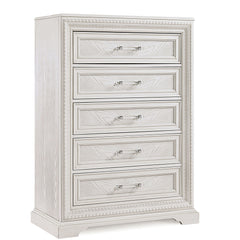 5 Drawer Tall Storage Chest - Antique White