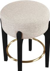 Torino - Backless Counter Stool With Brushed Black Base (Set of 2)