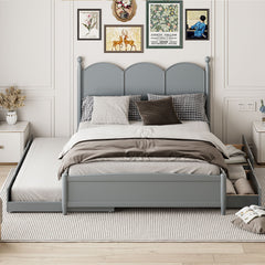 Platform Bed With With 2 Big Drawers And Trundle