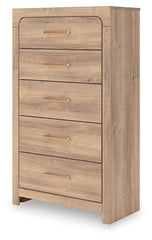 Kinlanni - Five Drawer Chest - Tan