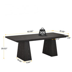 Executive Desk, Workstation With Double Pedestal For Home Office