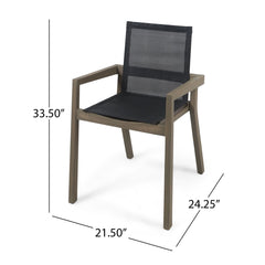 Belfast - Dining Chair With Acacia Wood Frame And Mesh Seating (Set of 2)