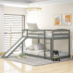 Durable Bunk Bed With Convertible Slide And Ladder