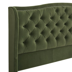Marcella - Upholstered Shelter Headboard Bed Set
