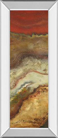 Tierra Panel Il By Patricia Pinto - Mirror Framed Print Wall Art - Dark Brown