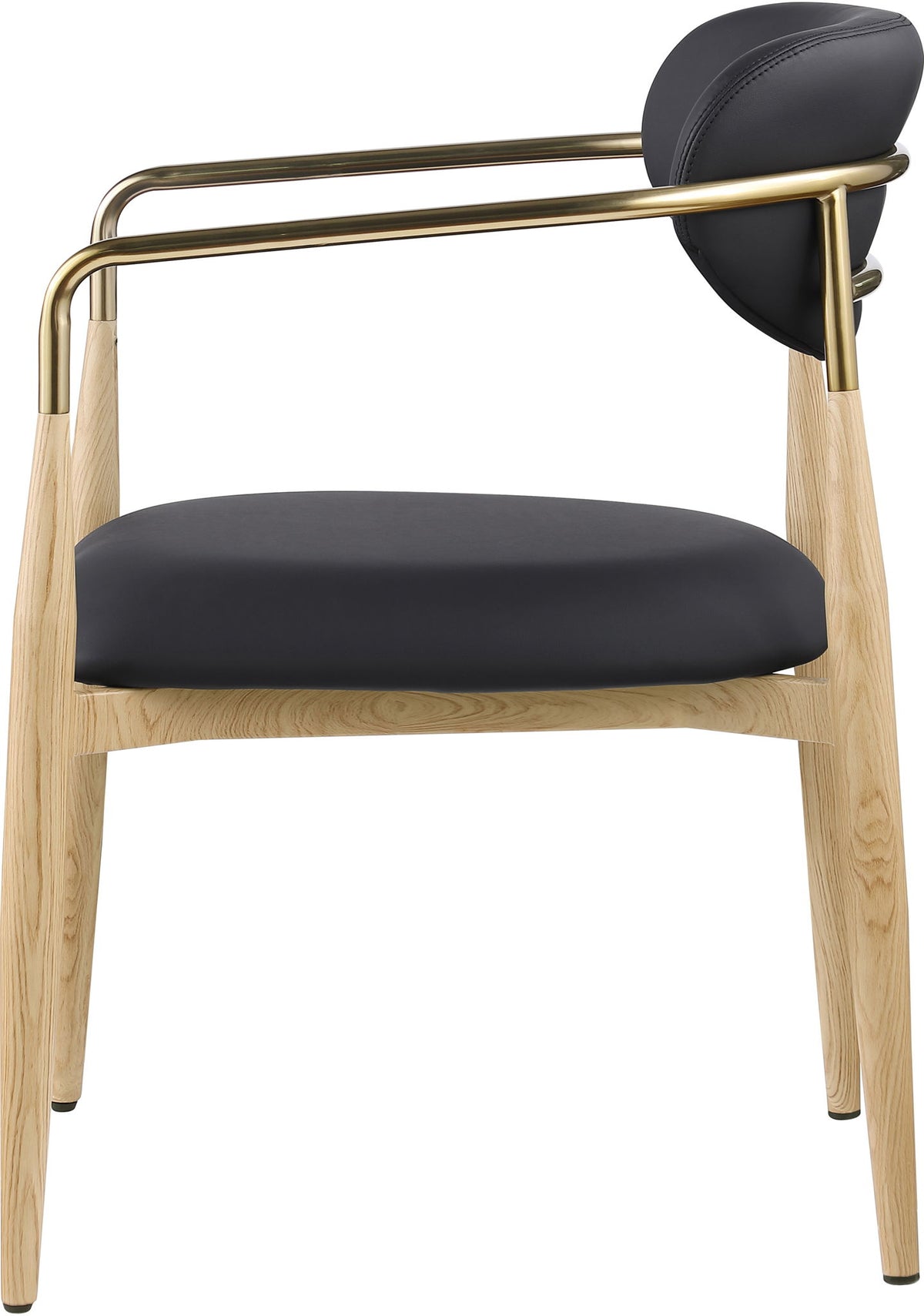 Ronda - Vegan Leather Upholstered Dining Arm Chair - Natural Legs