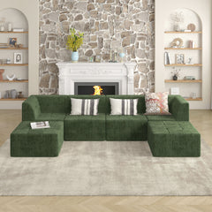 Modern Minimalist Corduroy Corner Sofa Sleeper